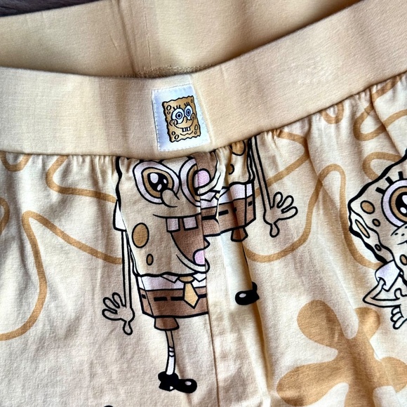 Primark SpongeBob Squarepants Allover Print Yellow Pajama Pants Size XS (2-4) - Picture 3 of 8